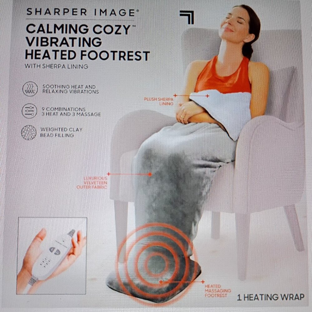 NWB/ Sharper Image Vibrating Heated Footrest.